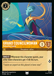 Grand Councilwoman Azurite Sea Card List