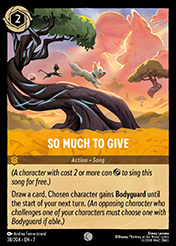 So Much to Give