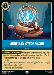 Aurelian Gyrosensor Fabled Card List