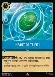 Heart of Te Fiti Fabled Card List