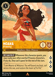 Moana Fabled Card List