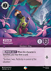 Kuzco Fabled Card List