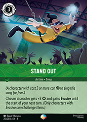 Stand Out Fabled Card List