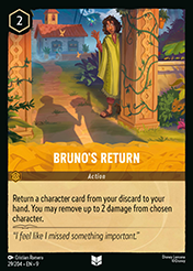 Bruno's Return Fabled Card List