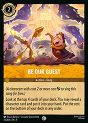 Be Our Guest Fabled Card List