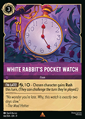 White Rabbit’s Pocket Watch Fabled Card List