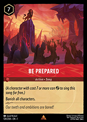 Be Prepared
