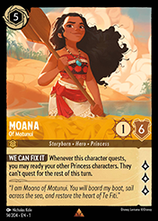 Moana The First Chapter Card List