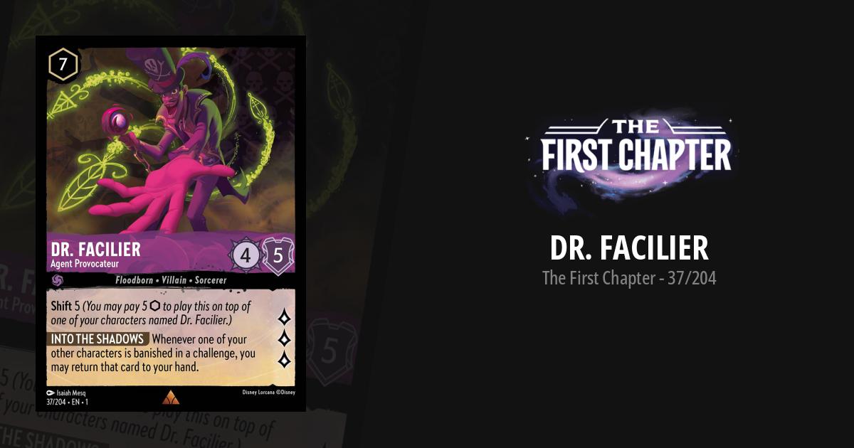 Dr. Facilier The First Chapter Lorcana Card | Lorcanawiz Dr. Facilier The First Chapter Lorcana Card | Lorcanawiz