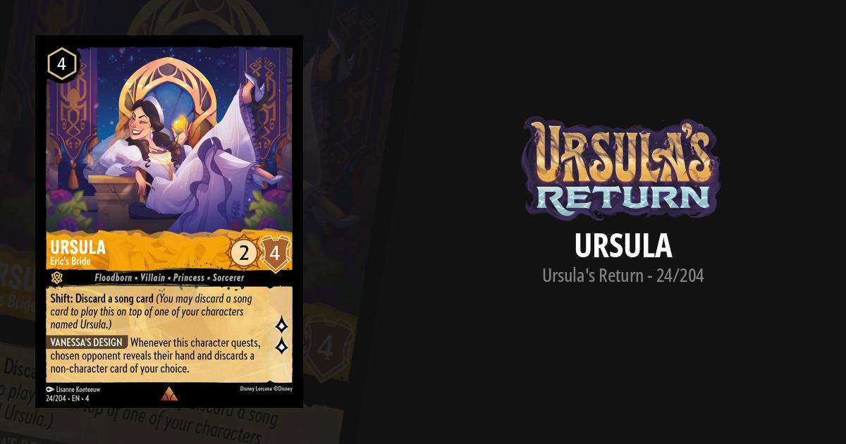 Ursula Ursula's Return Lorcana Card | Lorcanawiz Ursula Ursula's Return Lorcana Card | Lorcanawiz